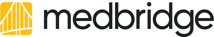 MedBridge logo with a yellow and white abstract design beside "medbridge" in bold black letters.